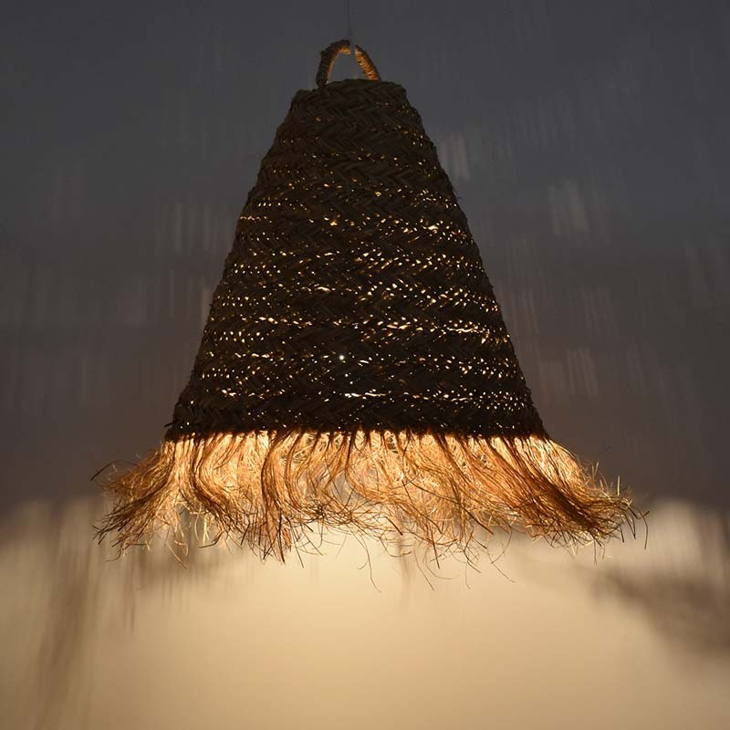 Natural fiber pendant light "NAM"