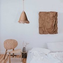 Natural fiber pendant light "NAM"