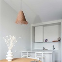 Natural fiber pendant light "NAM"