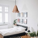 Natural fiber pendant light "NAM"