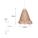 Natural fiber pendant light "NAM"