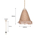 Natural fiber pendant light "NAM"