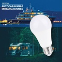 Bulb 12-24V DC 8W E27 A60 for caravans, camping and boats