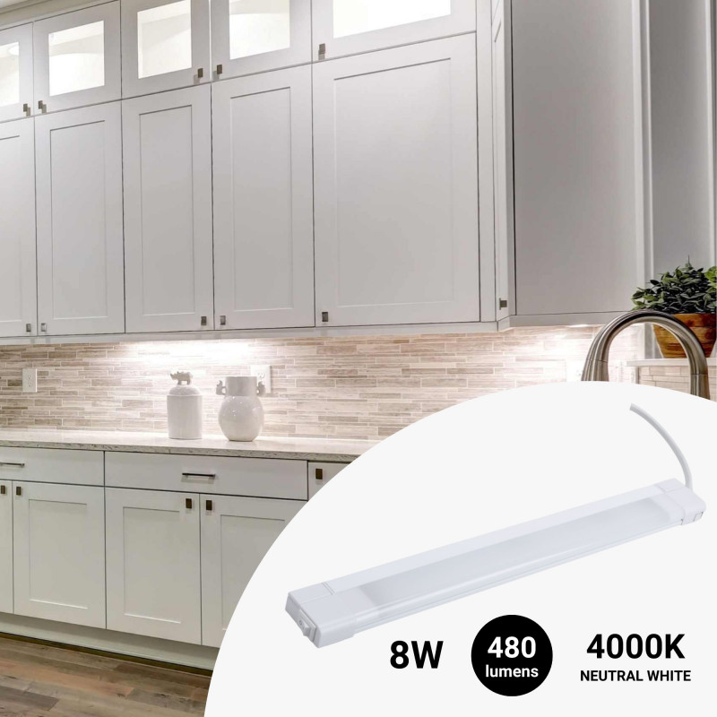 Under cabinet LED Light Fixture - 8W - Kitchen - 50cm