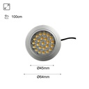 Under cabinet downlight 2W recessed and surface downlight 12V