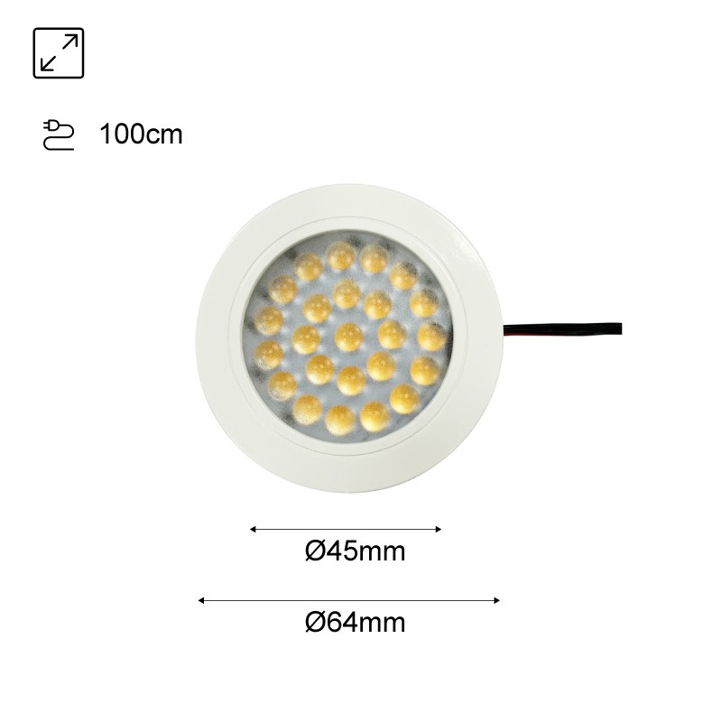 Under cabinet downlight 2W recessed and surface downlight 12V