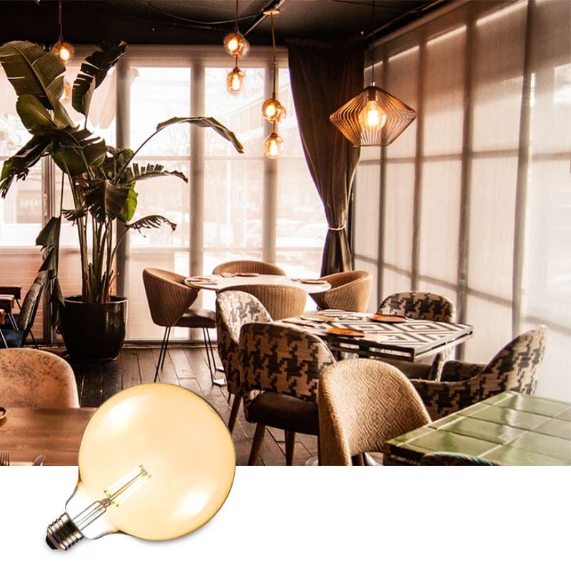 Vintage LED Bulb Globe Filament Bulb E27 G125 6W