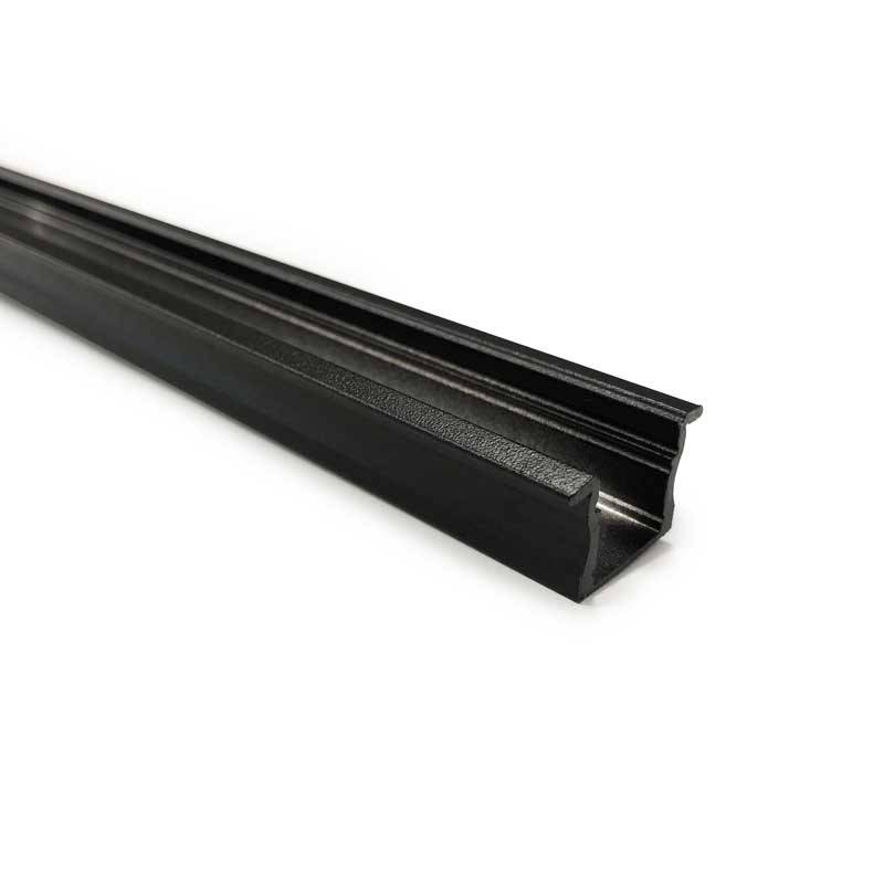 Black aluminum profile for LED strip 23x15mm (2 meters)