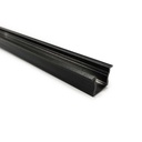 Black aluminum profile for LED strip 23x15mm (2 meters)