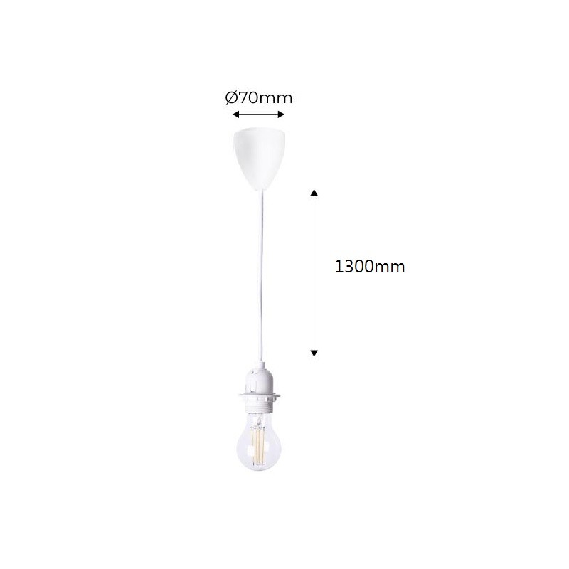 Pendant cable for ceiling lamp - E27 - 130cm