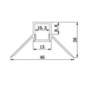 Plaster/Pladur 46x26 Inside Corner Integration Profile (2m)