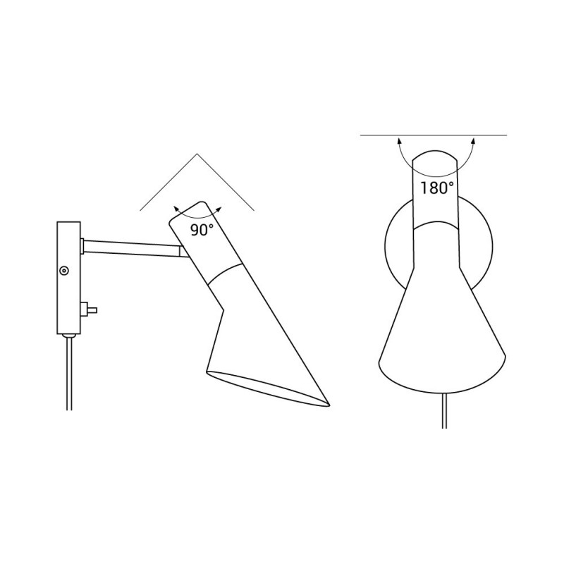 Plug-in design wall sconce "Marlene"