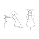 Plug-in design wall sconce "Marlene"