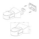 Surface PIR motion sensor 180° - IP65