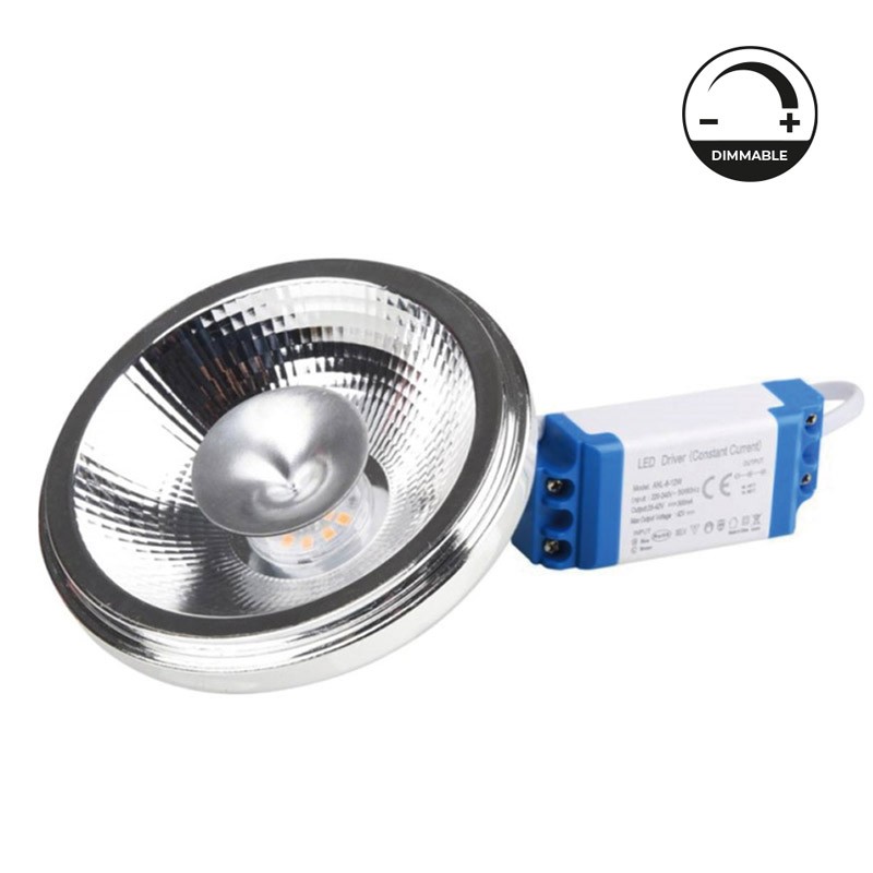 LED Bulb AR111 12W dimmable - 12º - External Driver - 3000K