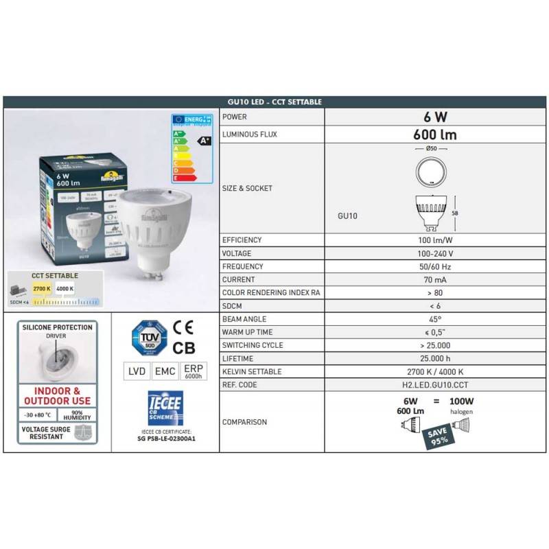 Waterproof ceiling light LIVIA 90 FUMAGALLI 6W IP55