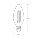Candle LED filament bulb E14 C35 - 4W - Vintage - 2200K