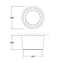 CCT "Livia 160" FUMAGALLI outdoor ceiling light - 7W - GX53 - IP55