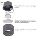 CCT "Livia 160" FUMAGALLI outdoor ceiling light - 7W - GX53 - IP55
