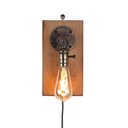 Metal and wood wall lamp "Older" | Vintage Series