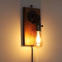 Metal and wood wall lamp "Older" | Vintage Series