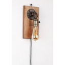 Metal and wood wall lamp "Older" | Vintage Series
