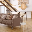 Bamboo floor lamp with built-in table "ORSON".