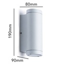 Wall light UP AND DOWN "LIDIA" 2xGU10 IP44