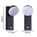 Outdoor LED wall light with PIR sensor "ATLAS" 10W IP54