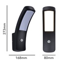 Outdoor LED wall light with PIR sensor "LUS" 13W IP54