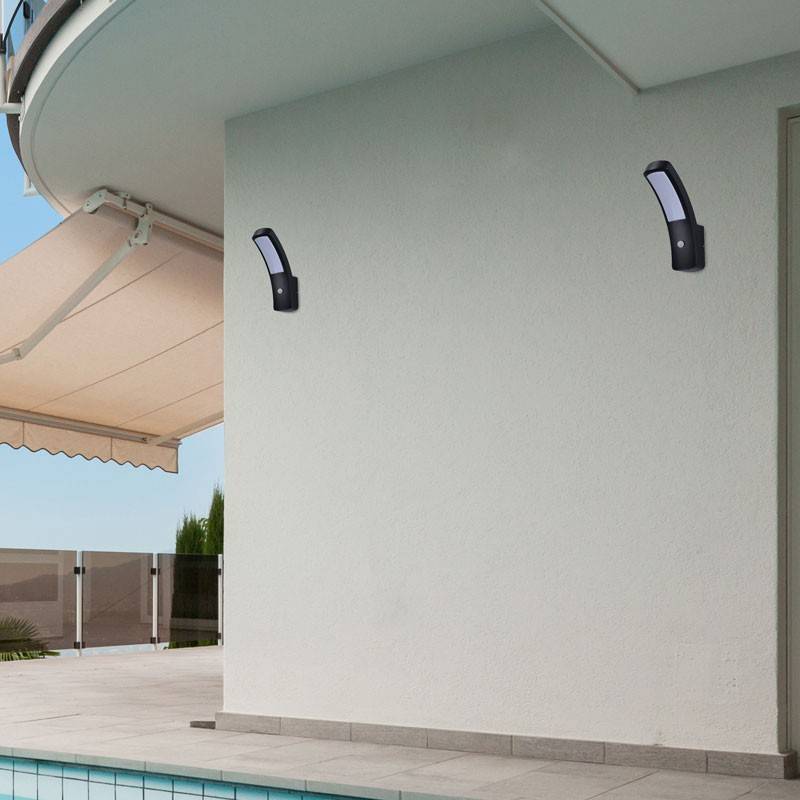 Outdoor LED wall light with PIR sensor "LUS" 13W IP54