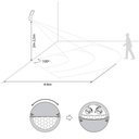 Outdoor LED wall light with PIR sensor "LUS" 13W IP54