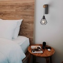 Wooden wall sconces metal cage "RODEN".
