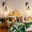 Cage wall light with cable and plug "RODEN".