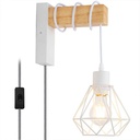 Cage wall light with cable and plug "RODEN".