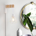 Cage wall light with cable and plug "RODEN".