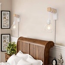 Cage wall light with cable and plug "RODEN".