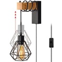 Cage wall light with cable and plug "RODEN".