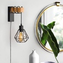 Cage wall light with cable and plug "RODEN".