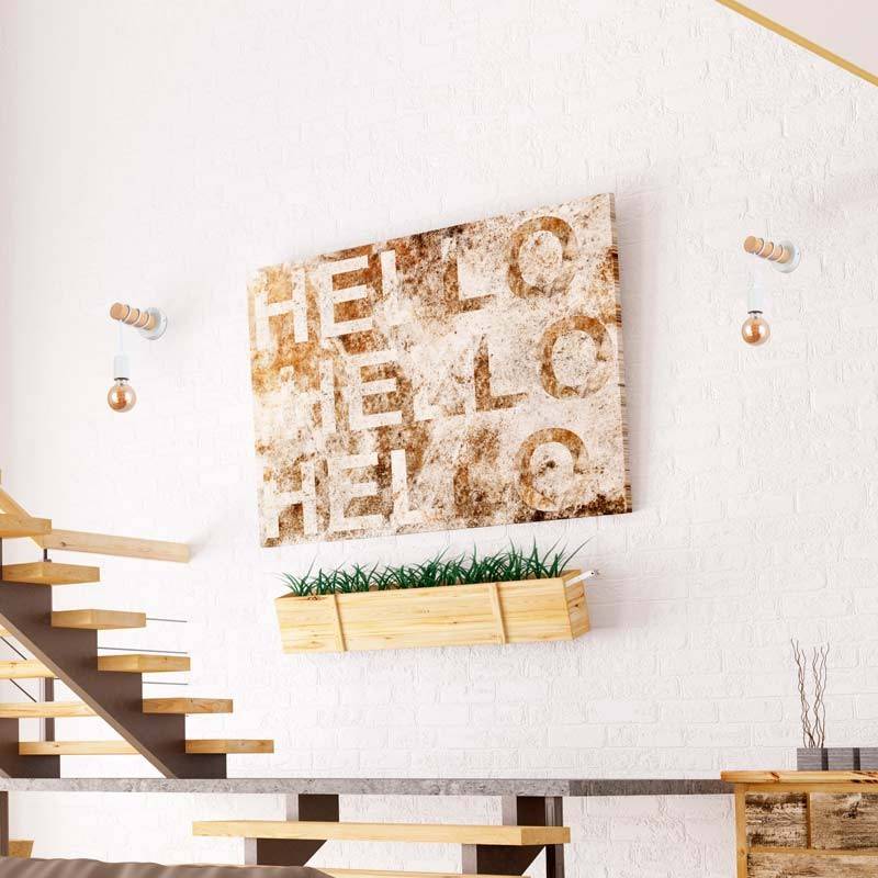 Rustic wooden wall light "MILA".