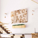 Rustic wooden wall light "MILA".