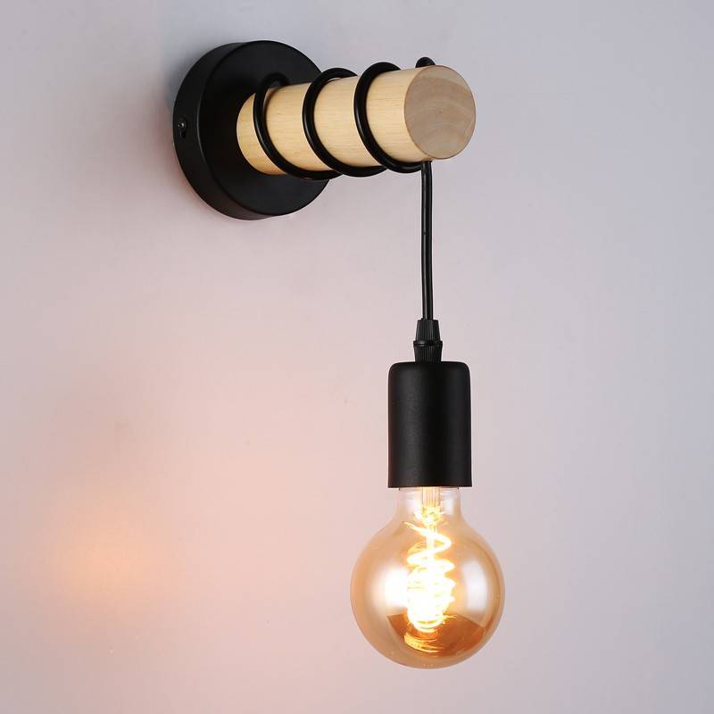 Rustic wooden wall light "MILA".
