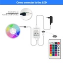5m RGB LED strip kit with power supply, remote control and 12V and 24V compatible controller