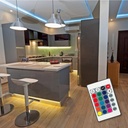 5m RGB LED strip kit with power supply, remote control and 12V and 24V compatible controller