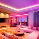 5m RGB LED strip kit with power supply, remote control and 12V and 24V compatible controller
