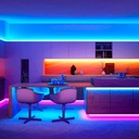 5m RGB LED strip kit with power supply, remote control and 12V and 24V compatible controller