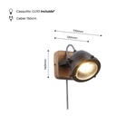 Industrial wall light "Mott" - Adjustable - GU10 Included