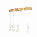 Vintage wooden pendant lamp "Otto" - 4 x E27
