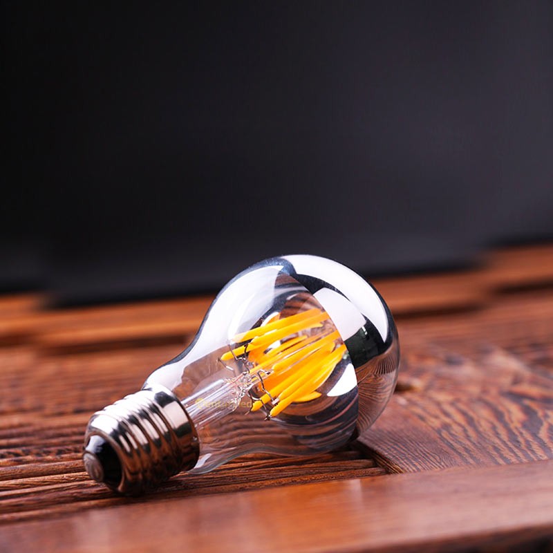 Silver Mirror Effect Led Bulb E27 6W
