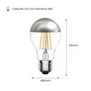 Silver Mirror Effect Led Bulb E27 6W